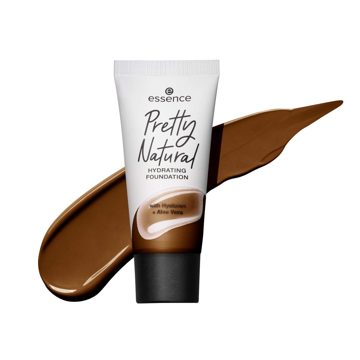 essence | Pretty Natural Hydrating Foundation | Medium, Buildable Coverage for a Natural Skin Look | Formulated with Hyaluronic Acid and Aloe Vera | Made Without Gluten, Parabens, Oil & Alcohol |