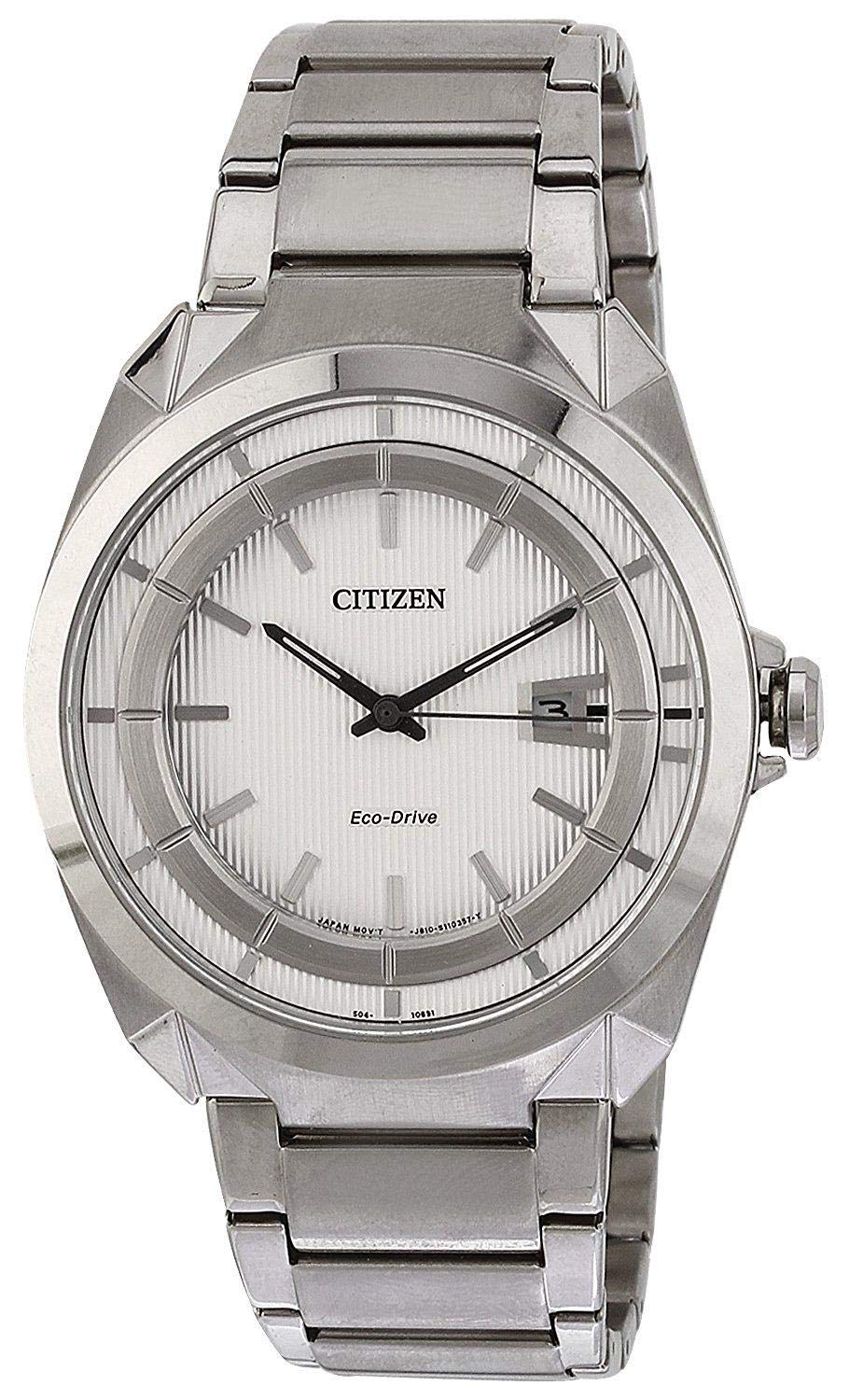 Citizen Eco-Drive Analog White Dial Men's Watch - AW1010-57B