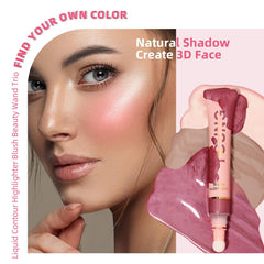 NALACAL Liquid Contour Blush Highlighter Beauty Wand Set,Cream Rouge Bronzer Stick Contouring Highlighter Luminizer Trio Makeup Smooth Lightweight Blendable Moisturzing Shaping for Girls and Women