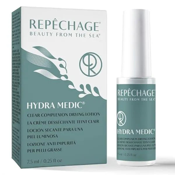 Repechage Hydra Medic Drying Lotion Targeted Treatment Salicylic Acid & Fruit Acid Overnight Blemish Solution with Mulberry, Licorice & Kojic Acid Pro Grade Skincare