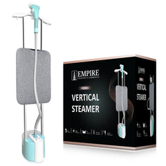 Empire Standing Garment Steamer for Clothes 2000-Watt, 32g/min Steam with Hanger Rack, Fast Heat-Up with 2 Steam Modes, 1.8L Water Tank, Full Size Clothes Steamer with Vertical Ironing Board (White)