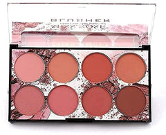 ORiTi Blusher Palette, 8 Colors Blush Blusher Powder Palette Face Cosmetic Makeup Contour Shadow