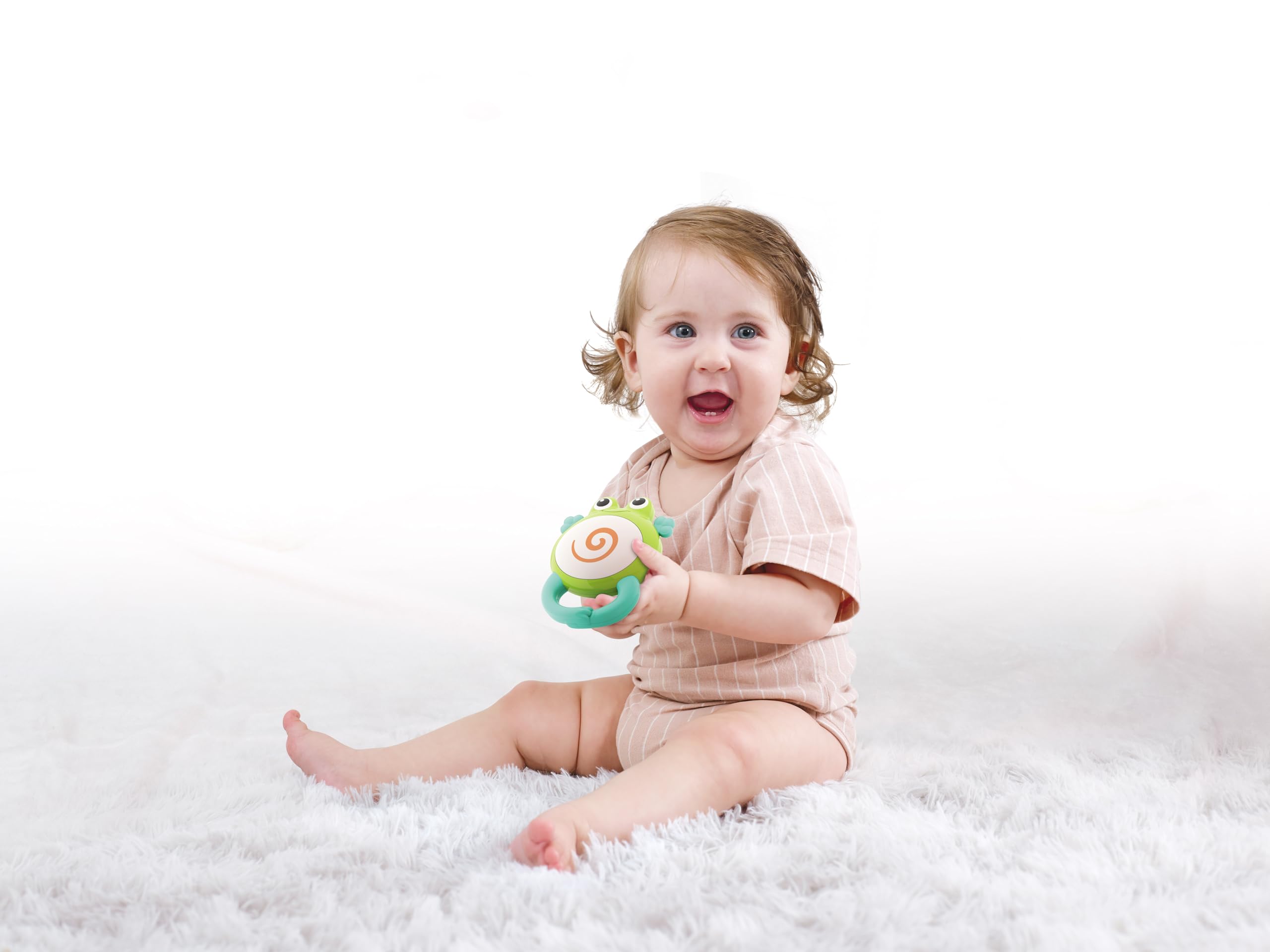 Frog Orchestra Rattle Baby Teether Activity Toy, Teething Relief, Easy to Grasp, Fine Motor Skills, Bright Colors, Sensory Toys, Baby Toys, Baby Teether, Baby Rattle, Animal Rattle 3M+