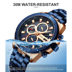 CURREN 8337 Man Quartz Watch Waterproof Outdoor Minute Hour Chronograph Calendar Dial Alloy Band Male Wristwatch