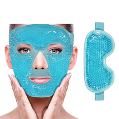 Cold Face Eye Mask,Ice Pack Reduce Face Puff,Dark Circles,Gel Beads Hot Heat Cold Compress Pack,Face SPA for Woman Sleeping, Pressure, Headaches, Skin Care…