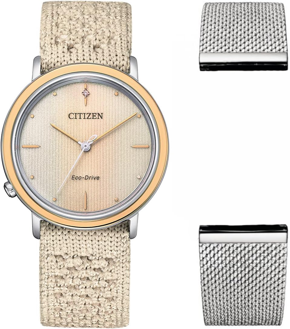 Citizen Women's Analogue Eco-Drive Watch with a Fabric Band L Ambiluna Collection