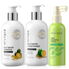 Svvimer Rice Water Shampoo, Conditioner and Hair Growth Spray