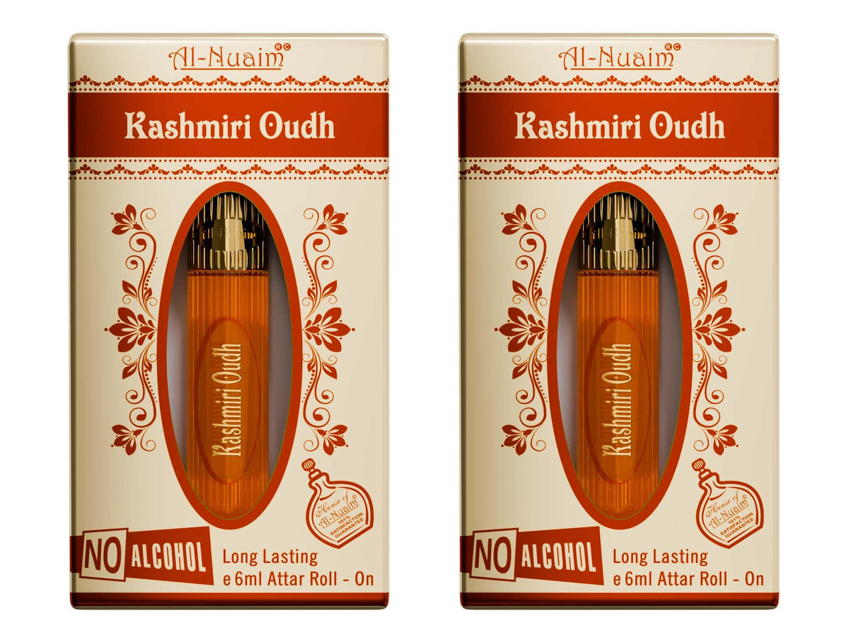 Gold Series Kashmiri Oudh Attar Roll On for Men & Women - Pack of 2 (6ml Each)