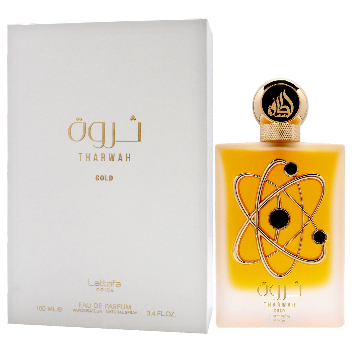 Lattafa Perfumes Tharwah Gold for Unisex Eau de Parfum Spray - 3.4 Ounce