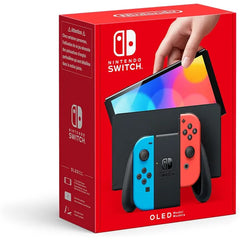 Nintendo Switch (OLED Model) With Joy-Con - Neon Blue/Neon Red (International Version)