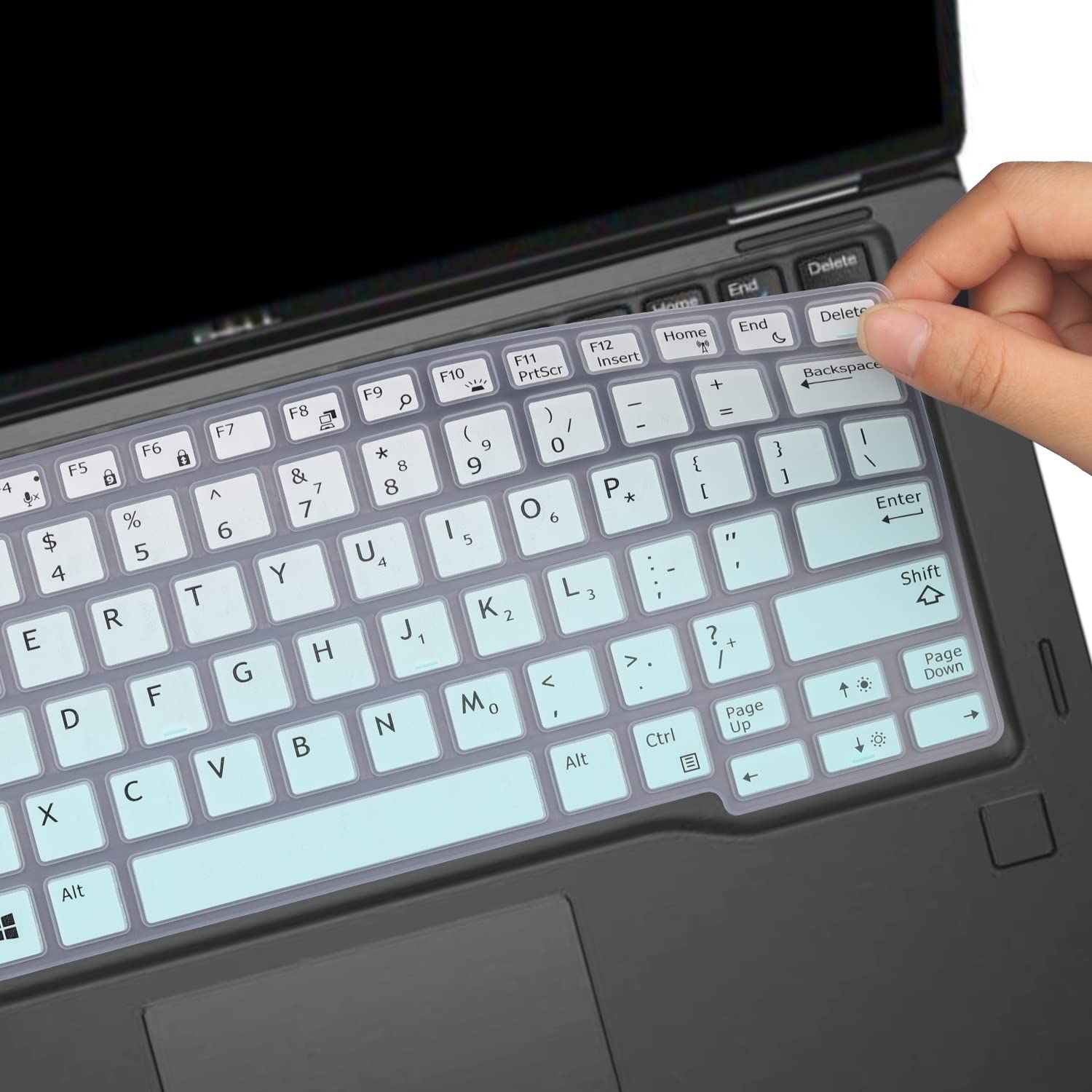 CaseBuy Keyboard Cover for Dell Latitude 5290 E7250 E7270 7280 7290 E5250 E5270 12.5" / Dell Latitude 7370 7380 7389 7390 13.3 inch Laptop Anti Dust Silicone Skin, Black