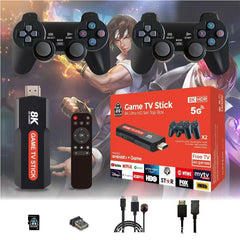 Q9 Video Game Stick | Android 5G 8K TV Box Dual System with 2.4G Dual Wireless Controllers | Retro Games Console