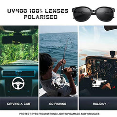 KANASTAL Polarized Sunglasses for Women Men, Classic Driving Ladies Sun Glasses, Fashion Butterfly Shades for Womens Outdoor 100% UV400 Protection