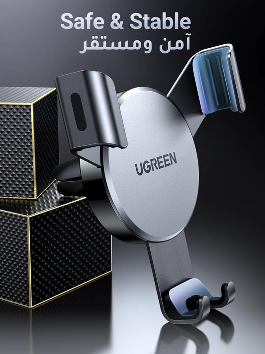 UGREEN Car Phone Holder for iPhone 16 Pro Max, Mobile Holder for the Car Air Vent Phone Holder Stand Car Auto Lock Gravity Mobile Phone Mount Ac Vent Car Mount 14/15/Series, S24/S23/S22/S21 Z Flip etc