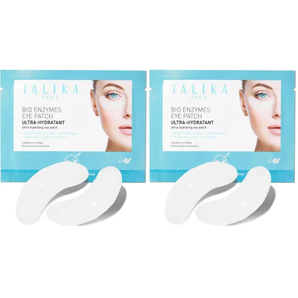 Talika Bio Enzymes Eye Patch - Instant Ultra-Moisturising Under Eye Patches for Adults - Eye Mask For Dark Circles Tired Eyes & Puffiness - Single Pair Under Eye Mask (Pack of 2)