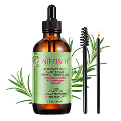ALIVER Rosemary Hair Growth Oil | Essential Oil for Eyebrow and Eyelash Growth | Skin Care, 100% Pure Natural Serum, Stimulates Hair Growth, 60ml