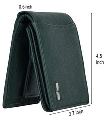 URBAN FOREST Oliver Green Leather Wallet For Men, 6 Card Slot - Green