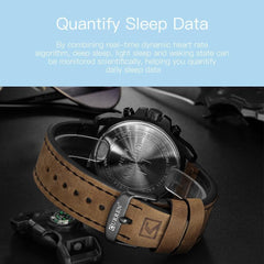 Curren 8314 Men Buckle Quartz Wristwatches Leather Strap Waterproof - Black