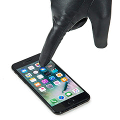 REDESS Winter Leather Gloves for Women, Wool Fleece Lined Warm Gloves, Touchscreen Texting Thick Thermal Snow Driving Gloves - Dark Gray