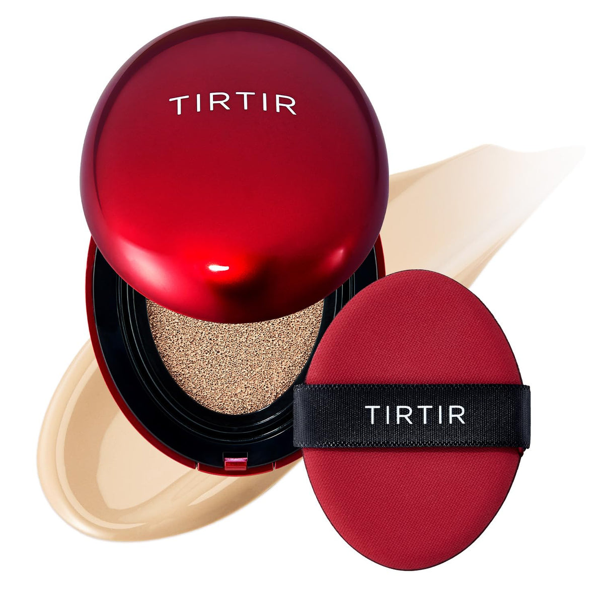 TIRTIR Mask Fit Red Cushion Foundation | Japan's No.1 Choice for Glass skin, Long-Lasting, Lightweight, Buildable Coverage, Semi-Matte (21W Natural Ivory, 0.63 Fl Oz (Pack of 1))