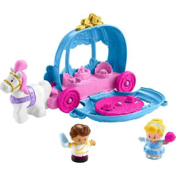 Fisher-Price Little People Toddler Toy Disney Princess Cinderella’s Dancing Carriage Playset with Figures for Pretend Play