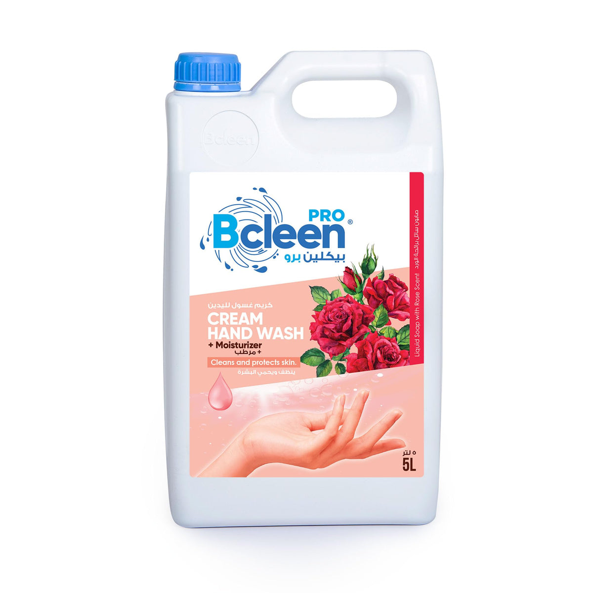 Bcleen Hand Wash Soap Liquid Refill With Moisturizing Rose Scent, 5 Litres