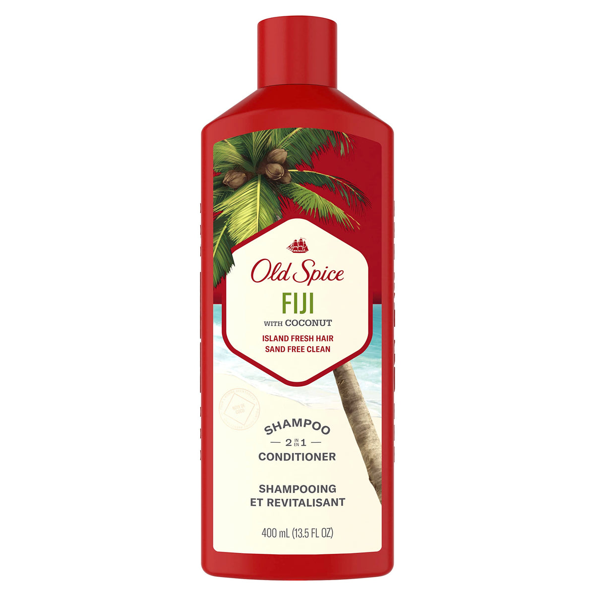 Old Spice Fiji Men's 2-in-1 Shampoo & Conditioner, 14 fl oz, 5.449 fl oz