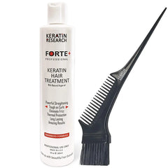 Keratin Research Keratin Forte Extra Strength Oil for Curly Hair, Enhanced with Moroccan Argan Oil and Amino Acids, Instantly Straightens and Smooths, Professional Grade, Lasts 4-6 Months, 10oz
