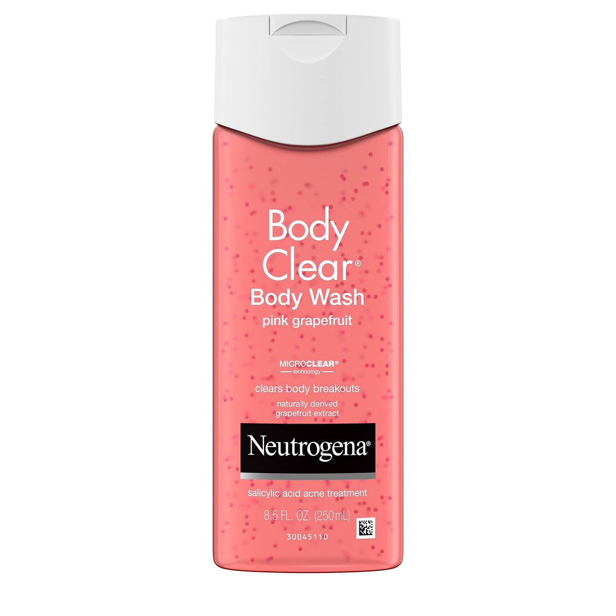 Neutrogena Body Clear Acne Treatment Body Wash with Salicylic Acid Acne Medicine to Prevent Breakouts, Pink Grapefruit Salicylic Acid Acne Body Wash for Back, Chest, and Shoulders, 8.5 fl. oz, 3-Pack