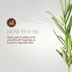 Mielle Organics Rosemary Mint Strengthening Edge Gel For Sleeking And Taming Hair, 57 g, White