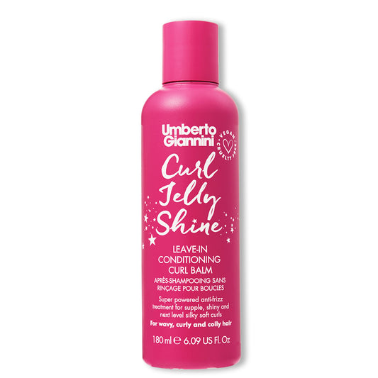 Umberto Giannini Curl Jelly Shine Moisturising Leave-In Conditioner for Curls Waves and Coils - Vegan Curl Heat Protectant and Curl Primer - 180ml