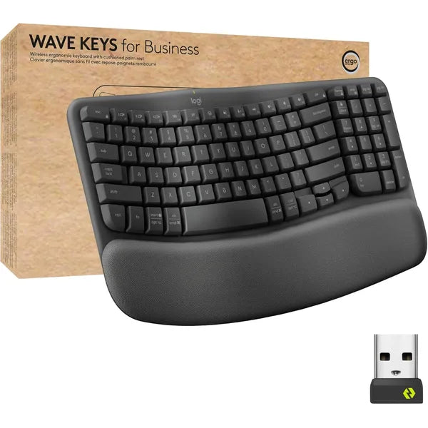 Logitech Wave Keys for Business Wireless Ergonomic Keyboard