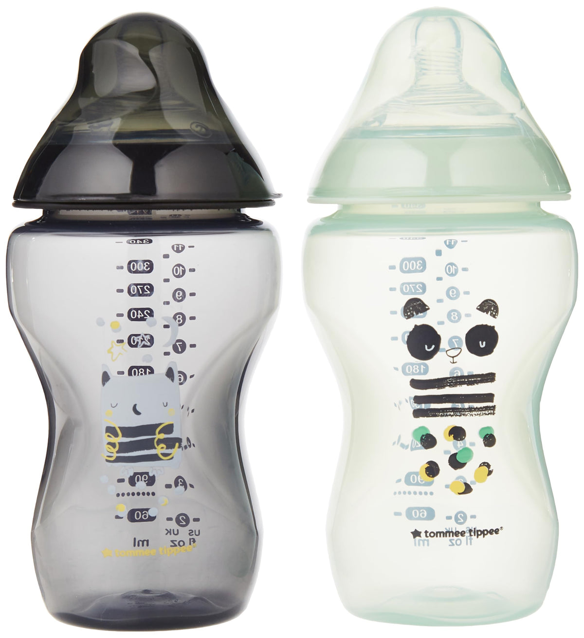Tommee Tippee Tt42262185 Brown Closer To Nature Feeding Bottles 2X 340ml