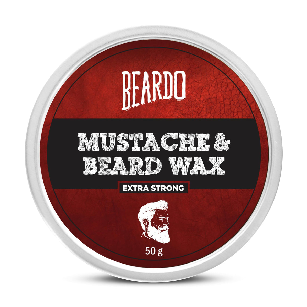 Beardo Beard and Mustache Wax, 50 gm, | Long Lasting Extra Strong Hold Wax for Men, Smooth, Shiny & Healthy Beard