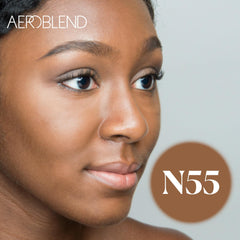AEROBLEND Airbrush Foundation Makeup (N55) - Professional, Water-Based (1 oz)