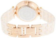 anne Klein Women's Off White Dial Ceramic Band Watch - aK2130RGLP