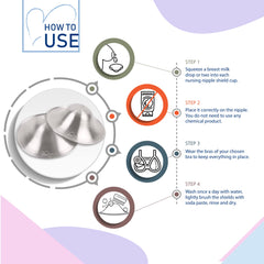 Silvermom Nipple Shields for Nursing Newborn - Baby Products - Handmade 925 Silver Nursing Cups for Breastfeeding - Nipple Protector for Breastfeeding and Pregnancy - Regular