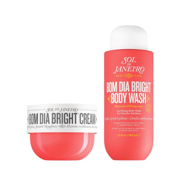Sol de Janeiro Bom Dia Bright Cream and Body Wash Duo | Full Size Bom Dia Bright Shower Bundle | Clarifying and Smoothing | Cheirosa 40 Scent