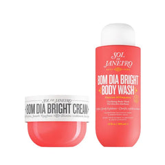 Sol de Janeiro Bom Dia Bright Cream and Body Wash Duo | Full Size Bom Dia Bright Shower Bundle | Clarifying and Smoothing | Cheirosa 40 Scent