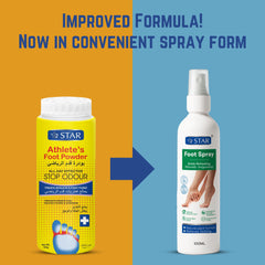 SZ STAR Foot Spray, Antifungal & Deodorant Formula for Smelly and Sweaty Feet, Enriched with Natural Plant Extracts & Essential Oils for Fresh & Comfortable Feet - 100ml