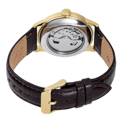 Orient Bambino 38mm - Klassische Herrenarmbanduhr mit Automatik Handaufzug, Lederarmband, Edelstahlgehäuse, Analoganzeige - RA-AC0M