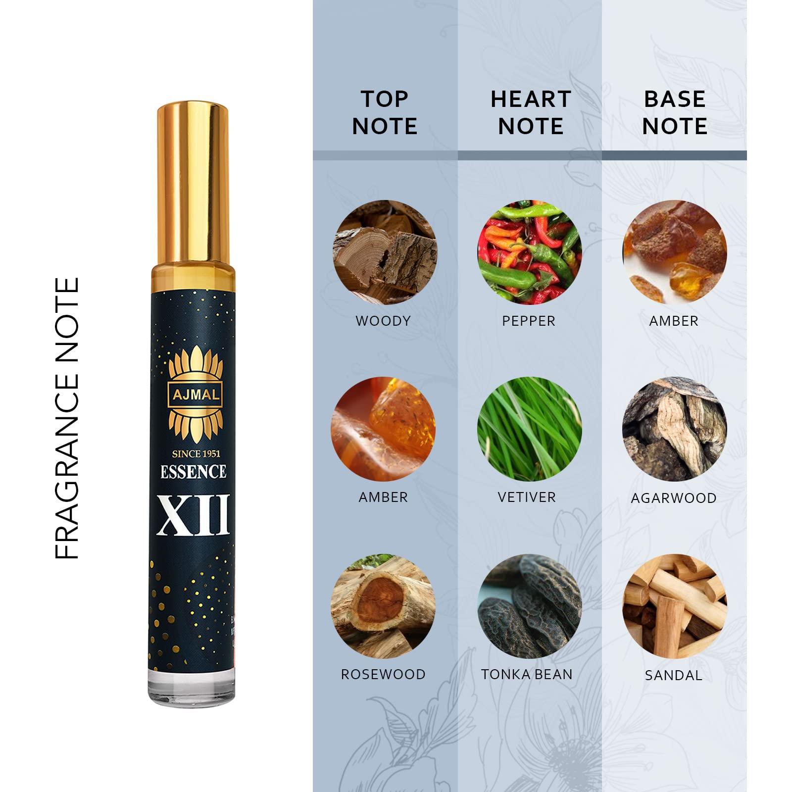 Ajmal Essence XII Long-lasting Concentrated Perfume 10ml Gift for Men and Women