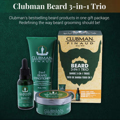 Clubman Pinaud Beard Kit, includes Beard Conditioner, Beard Balm and Beard Oil