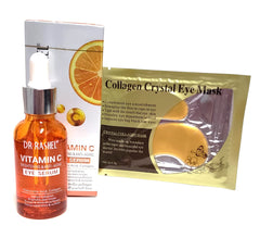 Dr Rashel Vitamin C Eye Anti - Aging Serum Essence | Hyaluronic Acid and Collagen, Reduce Wrinkles, Remove Dark circles & Puffiness, Size (1.01 oz)