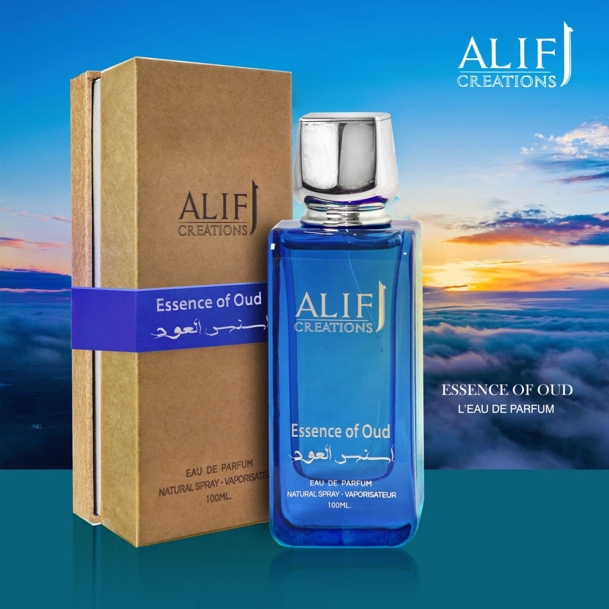 Alif Creations: Essence Of Oud Royality, l'EAU DE Parfum, Natural Spary 100ml