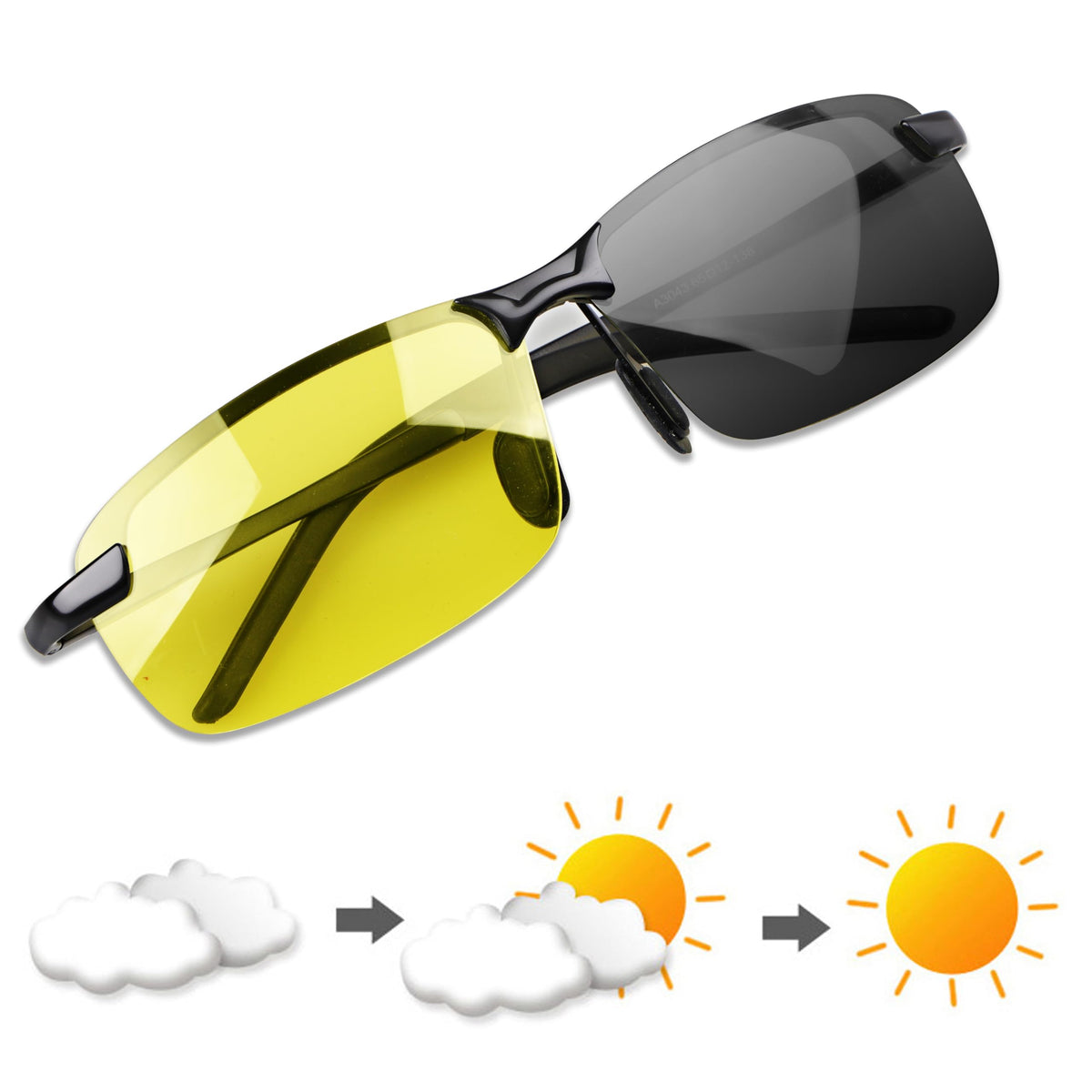 YIMI unisex-adult Night Vision Glasses Night Vision Glasses - 3043-yellow