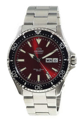 ORIENT Mens Diving Sports Automatic 200m Watch with Red Dial Steel Bracelet RA-AA0003R
