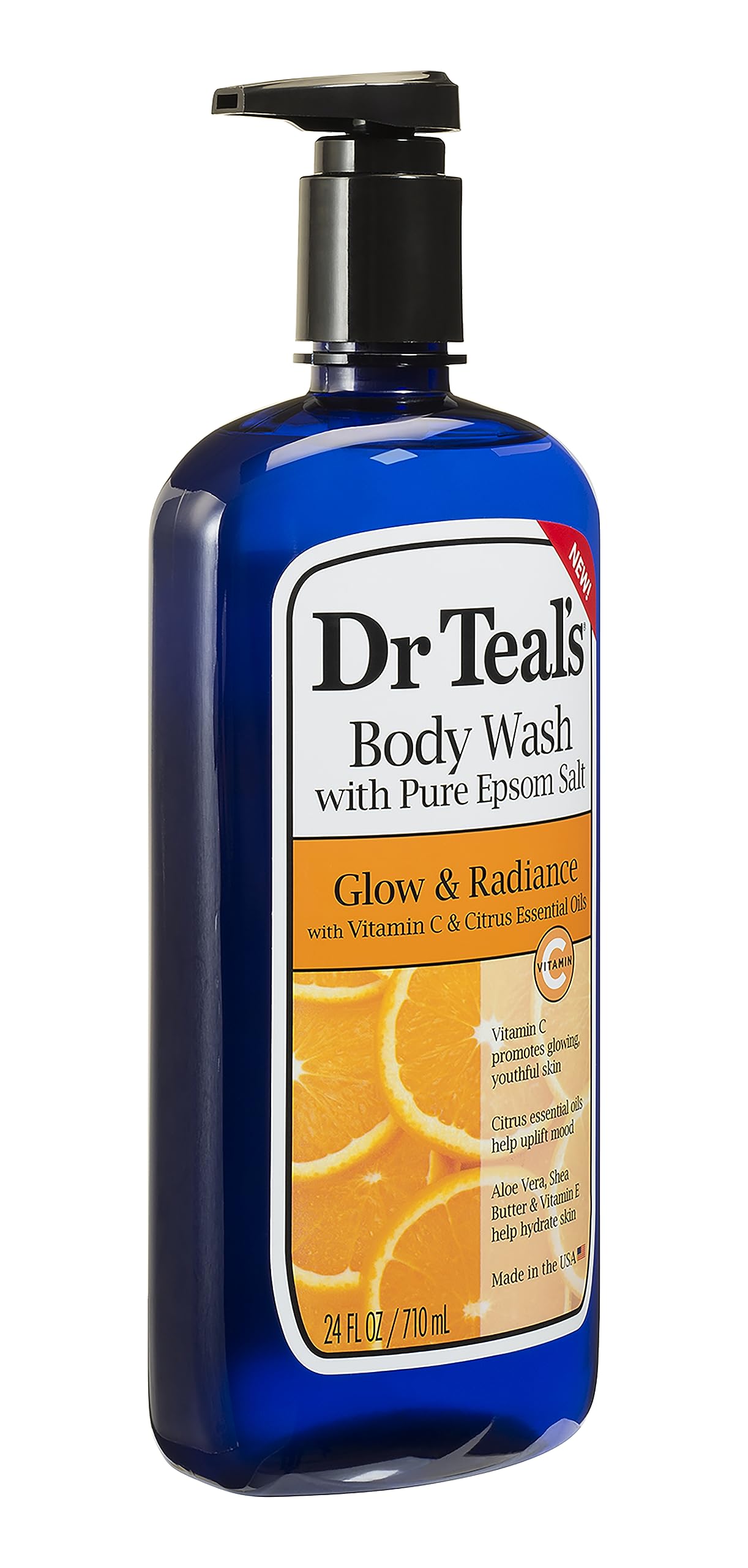 Dr. Teal's Epsom Salt Body Wash - Vitamin C and Citrus Oils, 710 ml