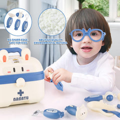 Masroo Doctor Kit for Kids - Pretend Play Educational Doctor Toys, Medical Kit with Stethoscope, Doctor Playset for Dentist Doctor, Role Play Toys for 3 4 5 6 7 8 Years Old Girls & Boys Toddler Gifts