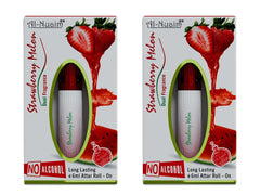 Al-Nuaim Strawberry Melon Alcohol Free Attar Roll On for Men & Women - Pack of 2 (6ml Each) | Exquisite & Long Lasting Fragrance